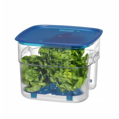 Nádoba na potraviny CamSquares Fresh Pro , Cambro, 11,4L, Průhledná, 289x289x(H)216mm | 12SFSPROCW135